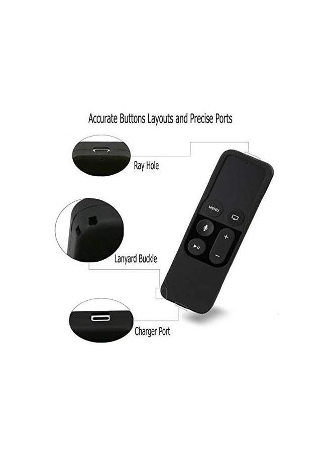 بيعتكلها غطاء حماية من السيليكون مقاوم للماء ومتوافق مع جهاز التحكم عن بعد Apple TV 4 (أسود) - Image 4