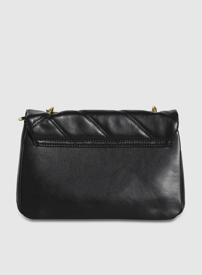 Haute Sauce Quilted Chain Handbag - Black
