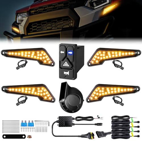 VI9000 UTV Turn Signal Kit with 110D Horn, Pre-Wired, Plug & Play UTV Universal Street Legal Blinker kit with Integrated Rocker Switch, Compatible with Polaris, Can-Am, CFMOTO for Side By Side - Image 1