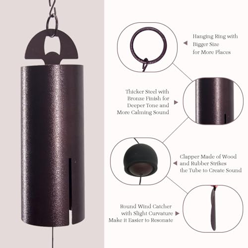 ASTARIN Wind Chimes for Outside Deep Tone Heroic Windbell Deep Resonance Serenity Bell Outdoor Decor for Patio,Yard,Porch,Garden - Image 2