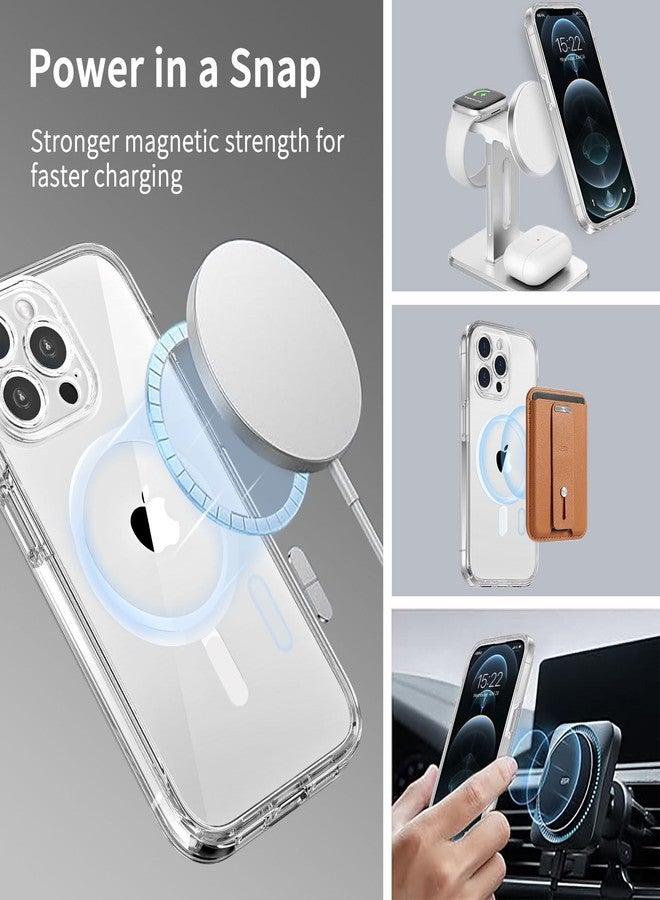 COOLQO Magnetic for iPhone 12 Pro Max Case with Screen Protectors, Compatible with MagSafe, Military Grade Drop Protection, Dual Layer Design Heavy Duty Protective Shockproof Phone Case, Clear - Image 3