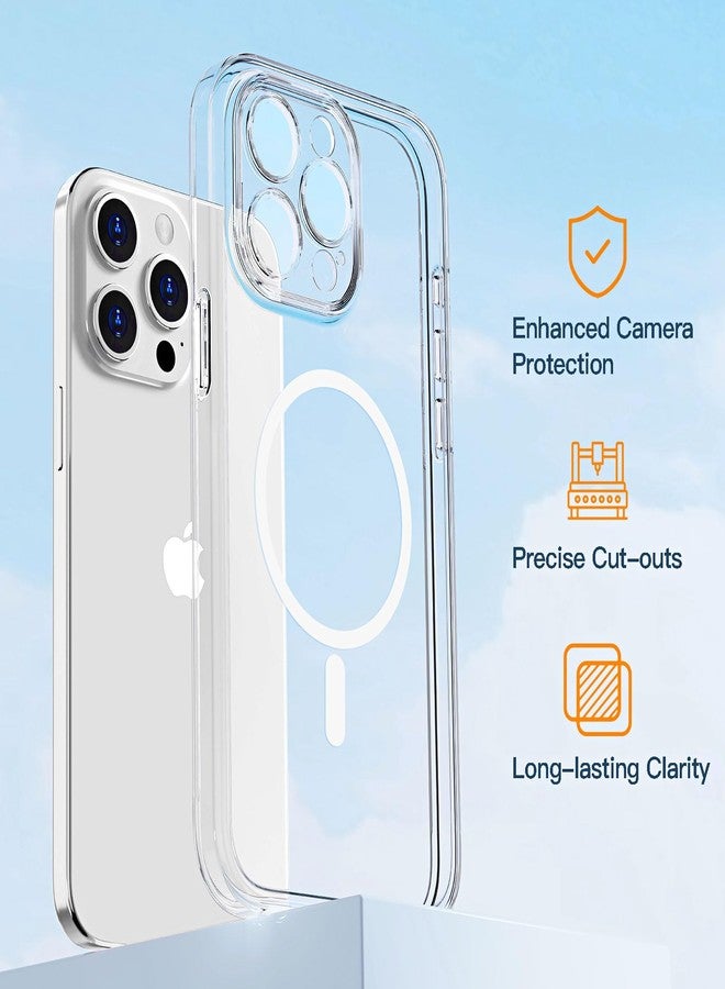 COOLQO Magnetic for iPhone 12 Pro Max Case with Screen Protectors, Compatible with MagSafe, Military Grade Drop Protection, Dual Layer Design Heavy Duty Protective Shockproof Phone Case, Clear - Image 2