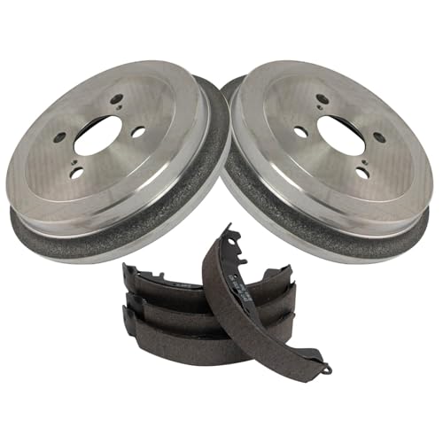TRQ Rear Brake Shoe & Drum Kit Compatible with 2007-2018 Toyota Yaris - Image 1
