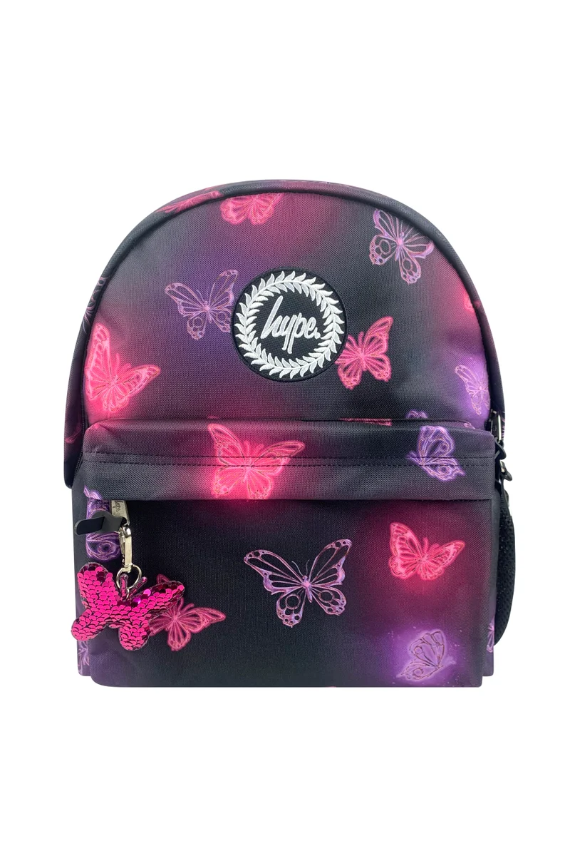 Just Hype HYPE Backpack Iconic Pink & Purple Glow Butterfly