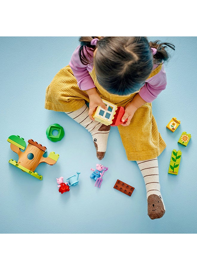 LEGO - لعبة خرافية من دبلوبو بيبا بيج: حديقة ومنزل شجرة، مجموعة تعليمية للبناء وإعادة البناء لرياض الأطفال مع 2 شخصية، فكرة هدية للأطفال بعمر 2 سنوات فأكثر 10431 (20 قطعة) - Image 1