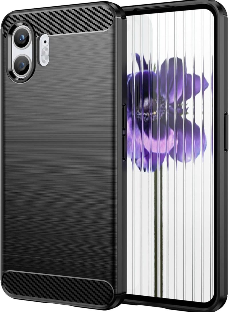 Nothing Phone 2 5G 2023, Soft TPU Carbon Fiber Texture Anti-Scratch Shockproof Phone Case Ultra Slim Anti-Drop Rugged Bumper Cover for Nothing Phone 2 - Image 1