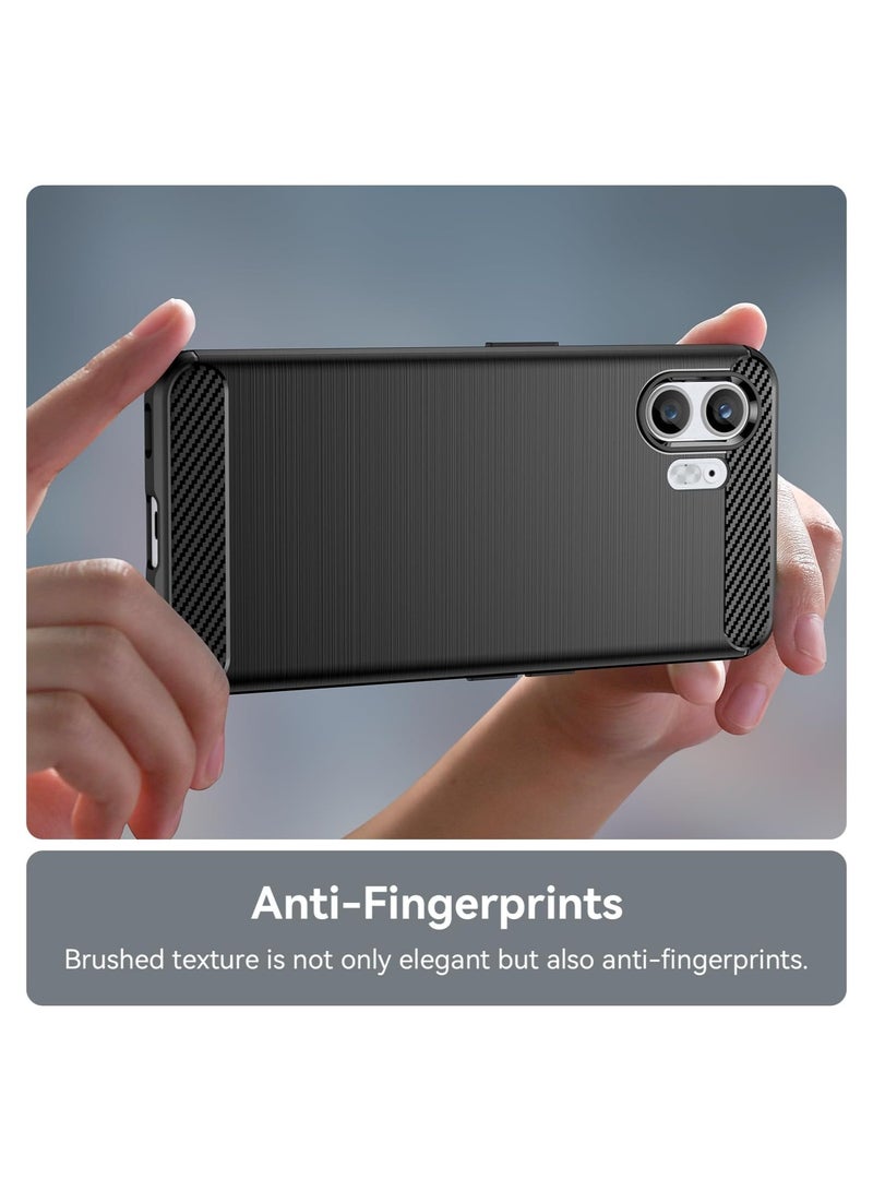 Nothing Phone 2 5G 2023, Soft TPU Carbon Fiber Texture Anti-Scratch Shockproof Phone Case Ultra Slim Anti-Drop Rugged Bumper Cover for Nothing Phone 2 - Image 5