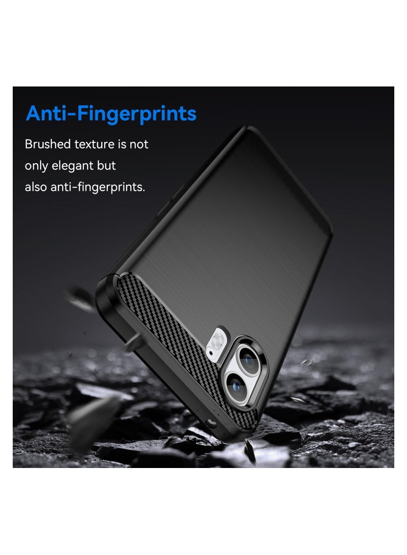 Nothing Phone 2 5G 2023, Soft TPU Carbon Fiber Texture Anti-Scratch Shockproof Phone Case Ultra Slim Anti-Drop Rugged Bumper Cover for Nothing Phone 2 - Image 3