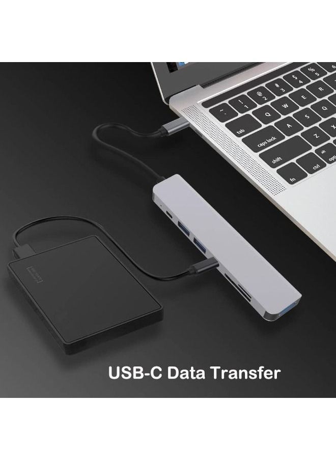 Cordova - Multi USB Port Hub Splitter OTG USB C Data Hubs 7 in 1 Hub - Image 1