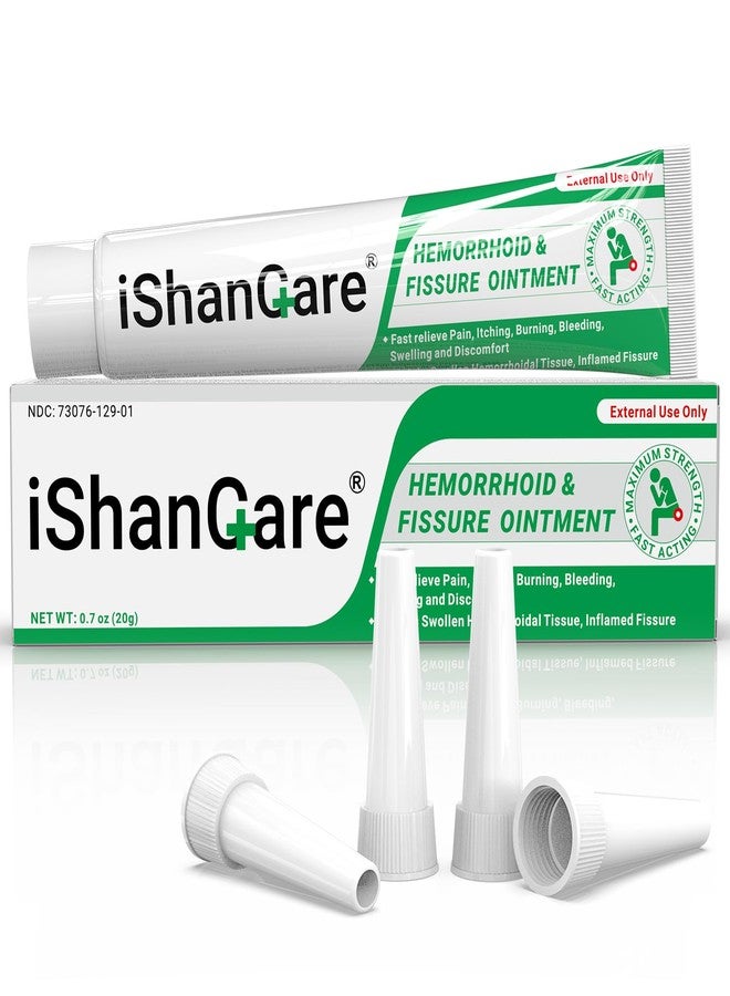 ishancare كريم البواسير، مرهم علاج البواسير والشقوق بقوة إضافية، تخفيف ألم الشرج، الحكة، النزيف، التورم، الانزعاج، مكونات عشبية طبيعية سريعة المفعول، يحتوي على فيتامين E - Image 1