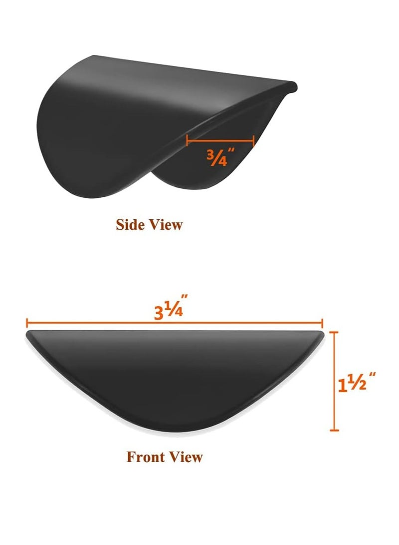 إسكدنيا مقبض مثبت ذاتيًا للأدرج، مقبض لصق على الخزان، استبدال مقابض الأدراج (أسود، حزمة من 6) - Image 4