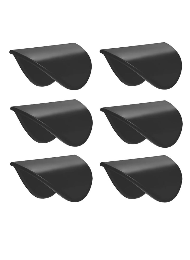 إسكدنيا مقبض مثبت ذاتيًا للأدرج، مقبض لصق على الخزان، استبدال مقابض الأدراج (أسود، حزمة من 6) - Image 1