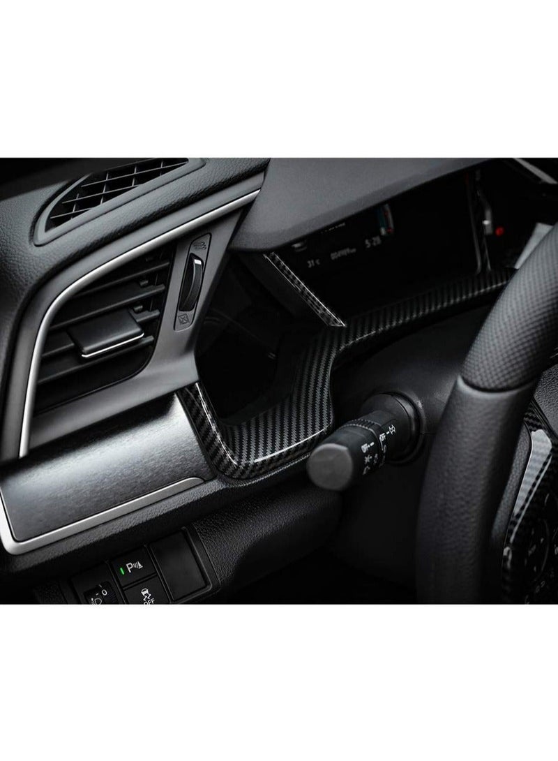 كابتن تيك for 10th Gen Civic Dash Board Instrument Panel Dial Dashboard Trim Cover, Frame ABS Carbon Fiber Style Decal Interior Moulding Accessories for Honda Civic 2020 2019 2018 2017 2016 KSA | Riyadh, Jedda - Image 4