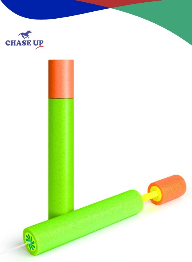 Chase Up Water Pistol 2pcs Mini EVa Shooter Straight Bubble Pull High Pressure Watering Toys Outdoor Beach Swimming Shooting Toy - Image 1