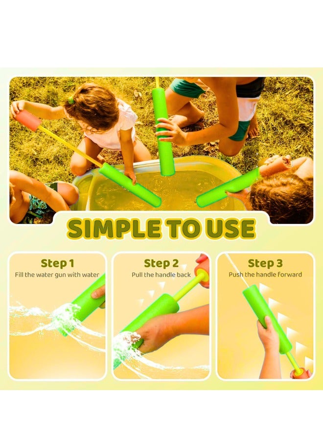 Chase Up Water Pistol 2pcs Mini EVa Shooter Straight Bubble Pull High Pressure Watering Toys Outdoor Beach Swimming Shooting Toy - Image 2