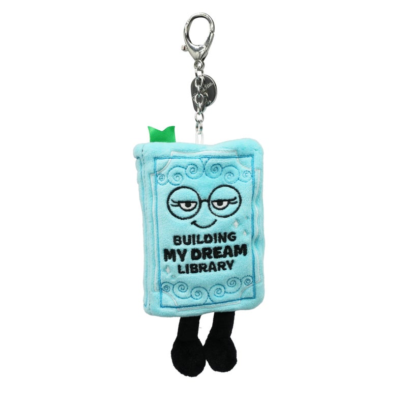 Punchkins Plush Book Keychain â€“ Funny Mini Book Bag Charm for Keys, Backpack or Purse â€“ Cute Novelty Gift - Dream Library - Image 1