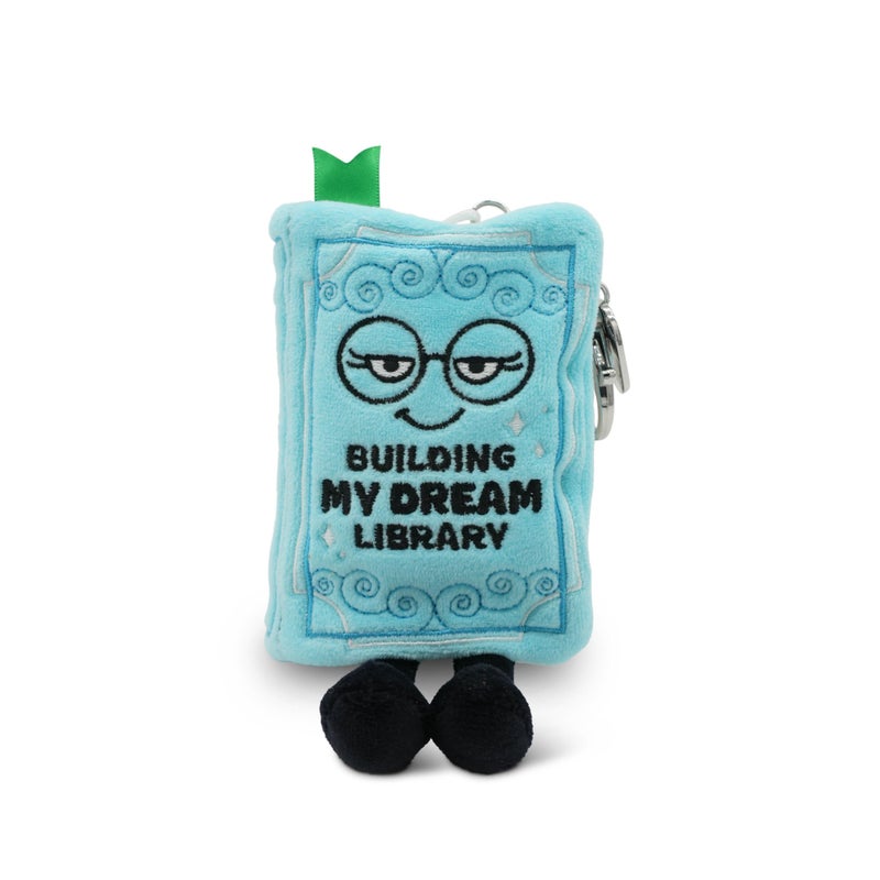 Punchkins Plush Book Keychain â€“ Funny Mini Book Bag Charm for Keys, Backpack or Purse â€“ Cute Novelty Gift - Dream Library - Image 4