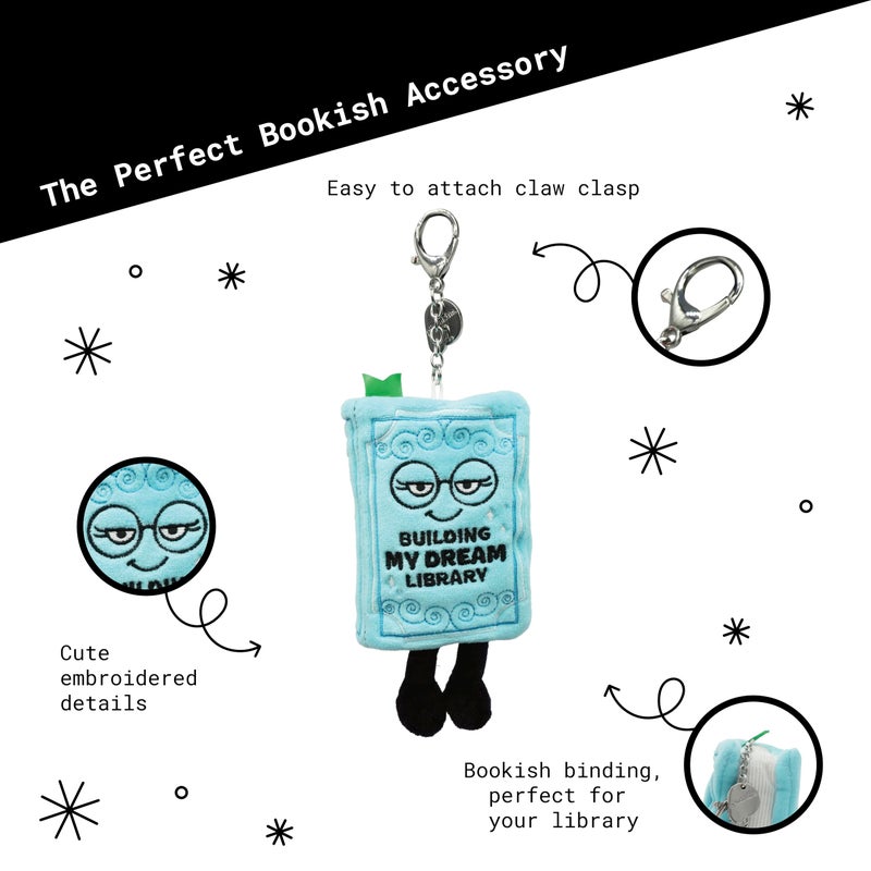 Punchkins Plush Book Keychain â€“ Funny Mini Book Bag Charm for Keys, Backpack or Purse â€“ Cute Novelty Gift - Dream Library - Image 3