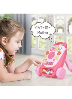 Beauenty New Mini Cart Multifunctional Drum Game Bilingual Music Education Machine Walker Children's Early Learning Gift Game  - Image 3