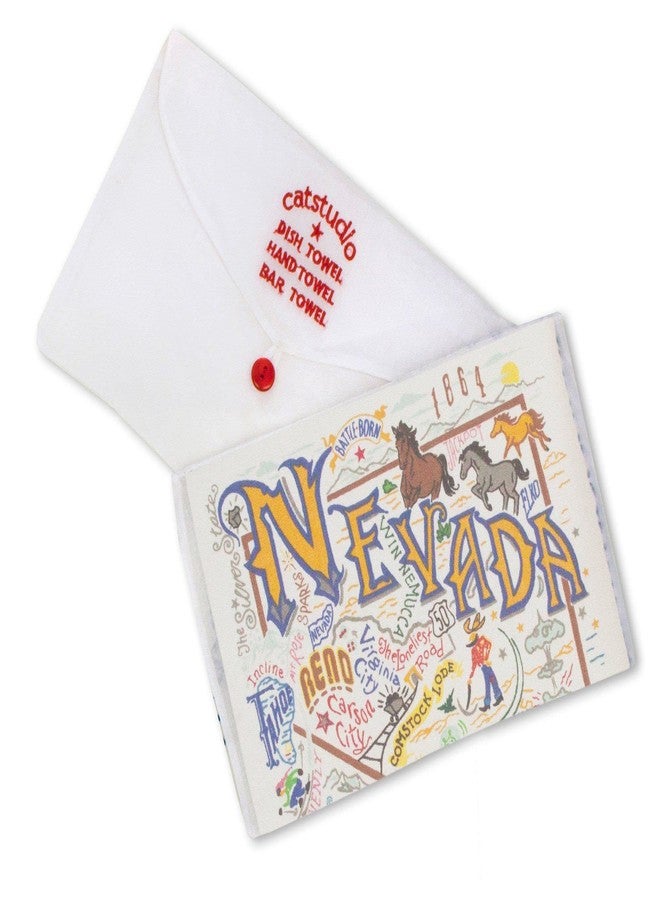 Catstudio Nevada Dish Towel - U.S. State Souvenir Kitchen and Hand Towel, Perfect Tea Towels for Nevada Lovers, Travel Souvenir, Housewarming Gifts, Couple Gifts - Image 2