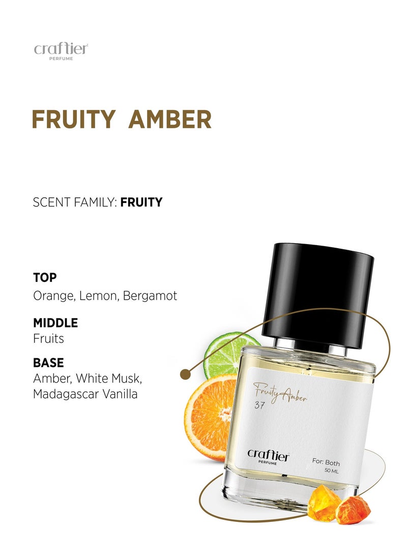 Craftier Perfume FRUITY AMBER - Inspired of-ERBA PURA, Eau De Parfum for Men & Women - 50ml, Long Lasting Fruity Fragrance Upto 36 Hrs, Travel Size Unisex Perfume - Image 3