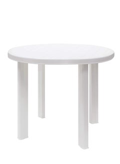 ALMUFARREJ Round Table White Plastic 90 cm  - Image 3