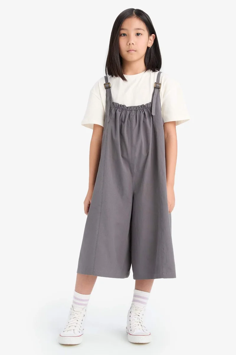 ديفاكتو Girl Poplin Jumpsuit