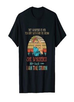 PERRY ELLIS She Whispered Back I Am The Storm Women Strong Vintage T-Shirt  - Image 1