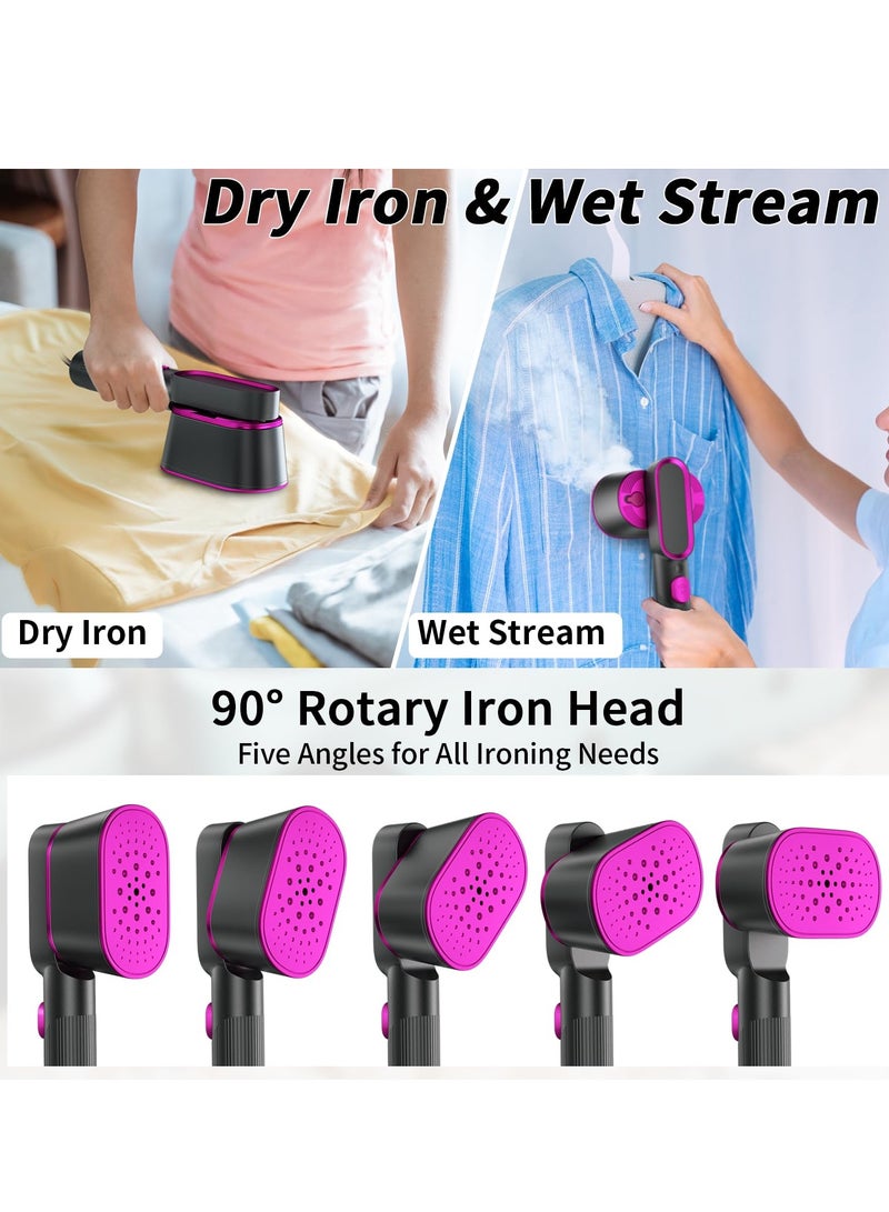 SYOSI Portable Handheld Garment Steamer for Clothes 1000W Single Spray Steam Flat ironer Steamer 2in1 Fabric Wrinkle Remover 20S Fast Heat up Steam Iron for Any Fabric Any Clothes Garment for Home - Image 4