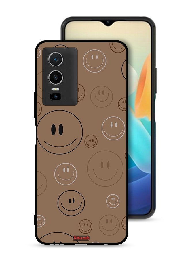 Tolwak Vivo Y76 5G Protective Case Cover Smiley Faces Pattern - Image 1
