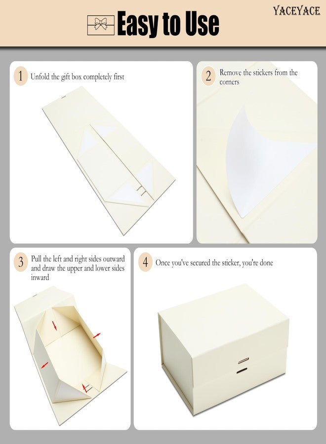 YACEYACE Small Gift Box Bulk, 1Pcs Pale Gold Gift Wrap Box for Present, Gift Box for Wrapping, Birthday, Wedding, Party, 9.4x6.8x4.1 inch - Image 4