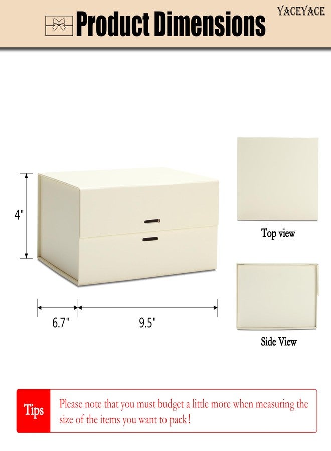YACEYACE Small Gift Box Bulk, 1Pcs Pale Gold Gift Wrap Box for Present, Gift Box for Wrapping, Birthday, Wedding, Party, 9.4x6.8x4.1 inch - Image 2