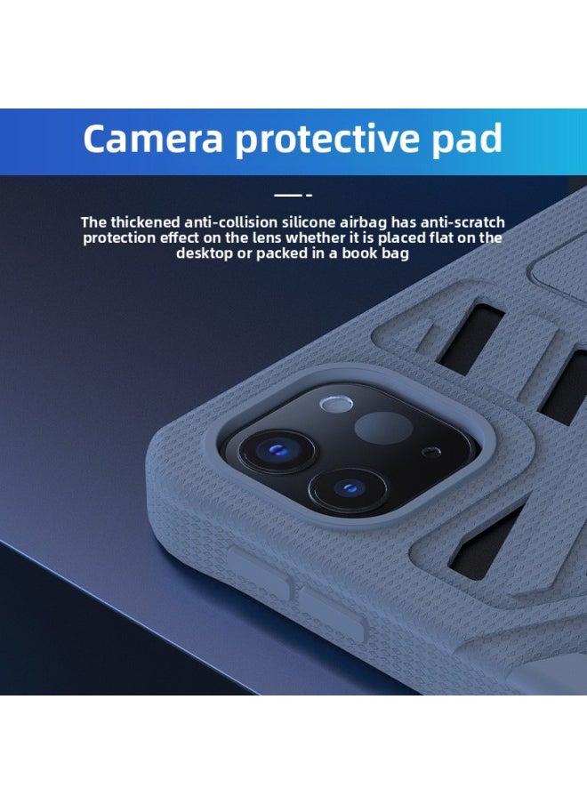 General 11 Inch Game Tablet Cooling Protective Case Compatible With 2022 IPad Pro Silicone Material Wireless Connection Handheld Game Console Accessories-Product Color:Silicone Flat Case-Black  - Image 5