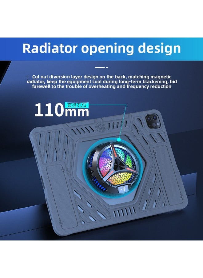 General 11 Inch Game Tablet Cooling Protective Case Compatible With 2022 IPad Pro Silicone Material Wireless Connection Handheld Game Console Accessories-Product Color:Silicone Flat Case-Black  - Image 4
