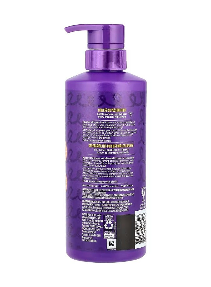 Aussie, Kids, Curly Shampoo, Sunny Tropical Fruit, 16 fl oz (475 ml) - Image 2