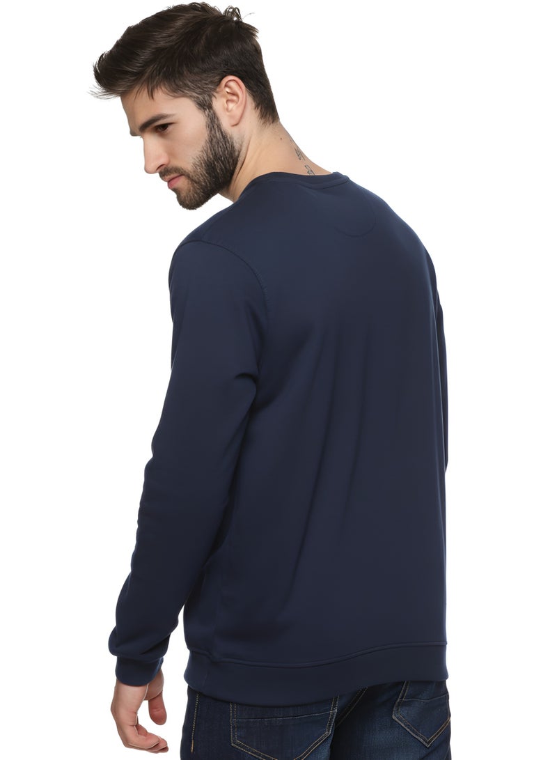 RSO Outfits Premium Cotton Full Sleeves Sweatshirt DARK Navy - Image 3