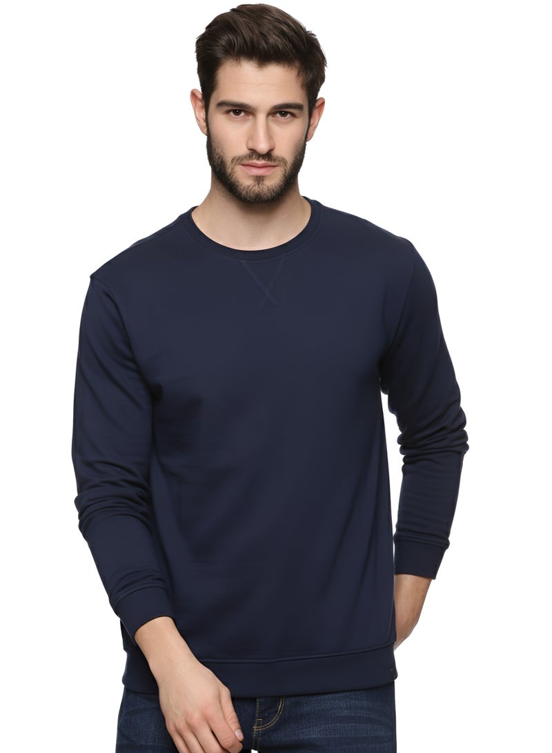 RSO Outfits Premium Cotton Full Sleeves Sweatshirt DARK Navy - Image 2