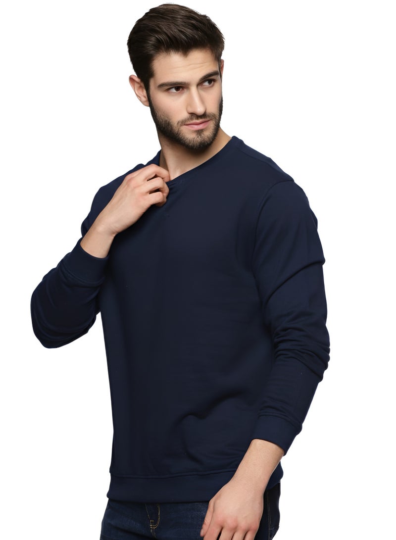 RSO Outfits Premium Cotton Full Sleeves Sweatshirt DARK Navy - Image 1