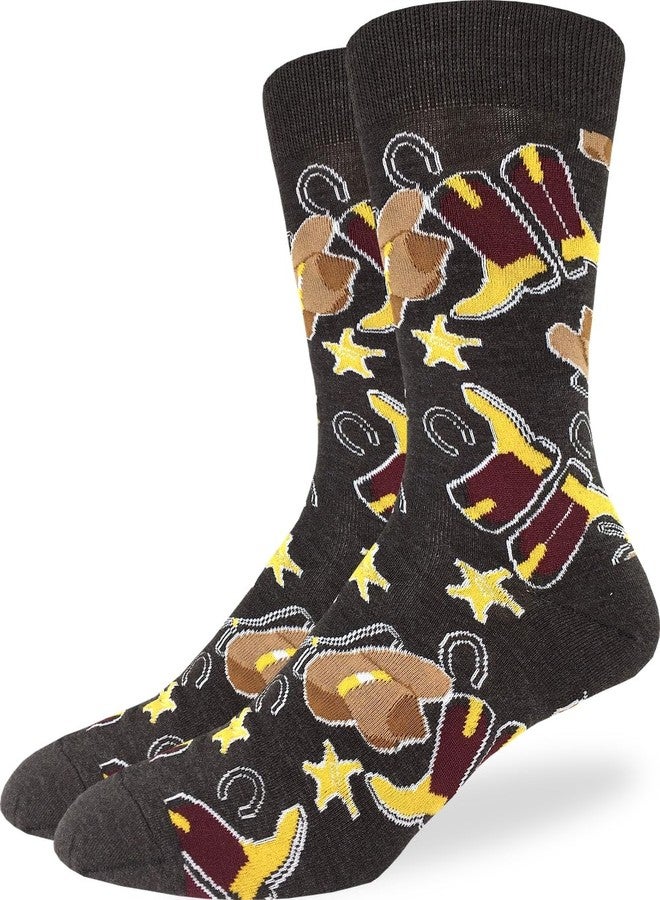 Good Luck Sock Men's Cowboy Socks, Adult, Shoe Size 7-12 - Image 1