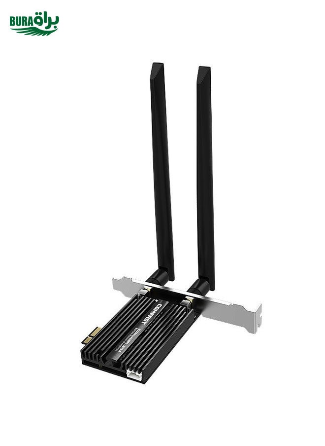 BURAQ COMFAST CF-AX200 PRO 3000Mbps Bluetooth PCI-E Wifi Network Card Adapter with 2 Antennas  - Image 1
