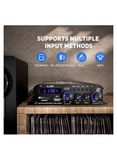 Generic S-299 4.1CH Bluetooth Power Amplifier Active Subwoofer Output (NOT Passive Subwoofer), Max 800W RMS 40W x 4 Subwoofer Amplifier Hi-Fi Integrated Mini Speaker Amp Audio Sub Bass Amp (UK Regulatory)  - Image 5