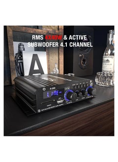 Generic S-299 4.1CH Bluetooth Power Amplifier Active Subwoofer Output (NOT Passive Subwoofer), Max 800W RMS 40W x 4 Subwoofer Amplifier Hi-Fi Integrated Mini Speaker Amp Audio Sub Bass Amp (UK Regulatory)  - Image 3