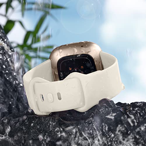 Getino Compatible with Fitbit Sense 2/ Sense Bands/Versa 4/ Versa 3 Bands Women Men, Silicone Sport Accessories, Band for Fitbit Sense/Sense 2/ Versa 4/ Versa 3 Watch, Large Black/Plum/Rose/Teal - Image 4