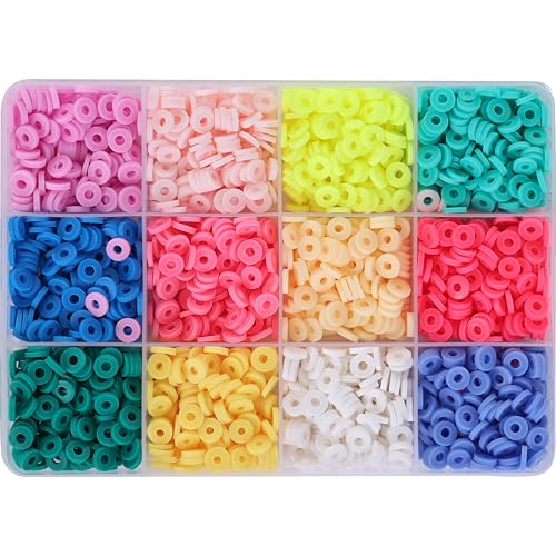 Ambitieux DIY Bracelet Making Kit for Girls – 12 Types Colorful Beads with Charms, Elastic Thread, Earrings, Clasps & Rings – Jewellery Craft Kit for Kids, Birthday Return Gift, Rakhi Special Set for 2 3 4 5 6 7 8 9 10 years (Plain Clay) - Image 4