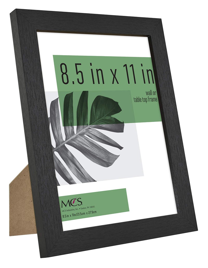 MCS Studio Gallery 8.5x11 Picture Frame Black Woodgrain  Vertical & Horizontal Wall Hanging & Easel for Tapletop Display  Rectangle Photo Frame for Photos  Posters & Art Prints (1-Pack) - Image 2