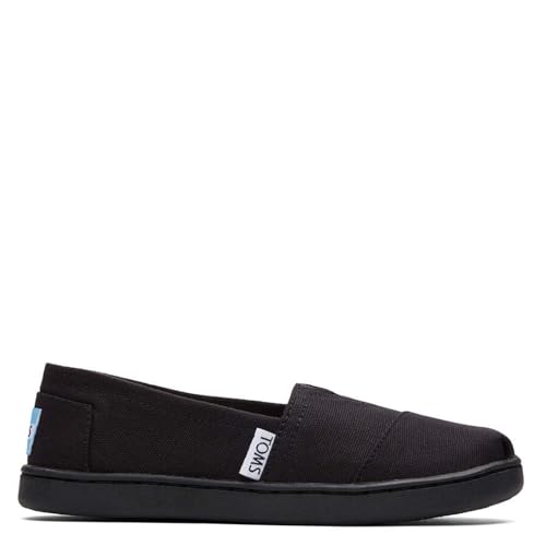 TOMS unisex child Espadrille Sneaker, Black Canvas, 1.5 Big Kid US - Image 3