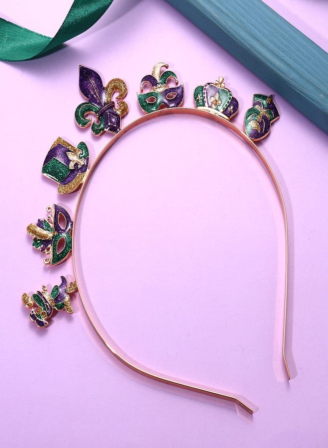 BVGA Mardi Gras Headband Festival Glitter Mask Crown HAT Headband for Women Girls Head Mexican Holiday Party Gifts Cosplay - Image 2