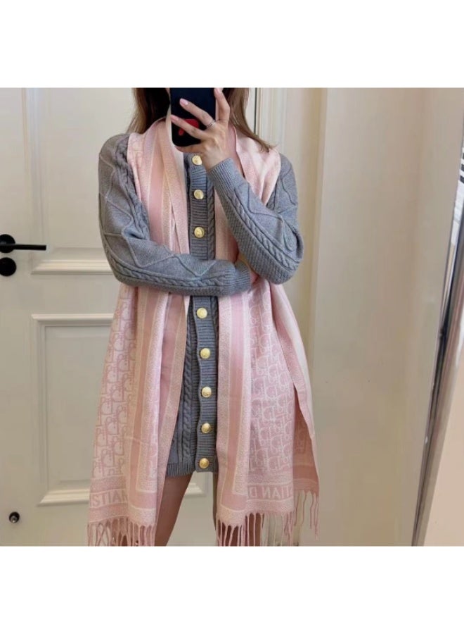 Reversible Letter-Print Scarf (Winter Edition)  - Image 1