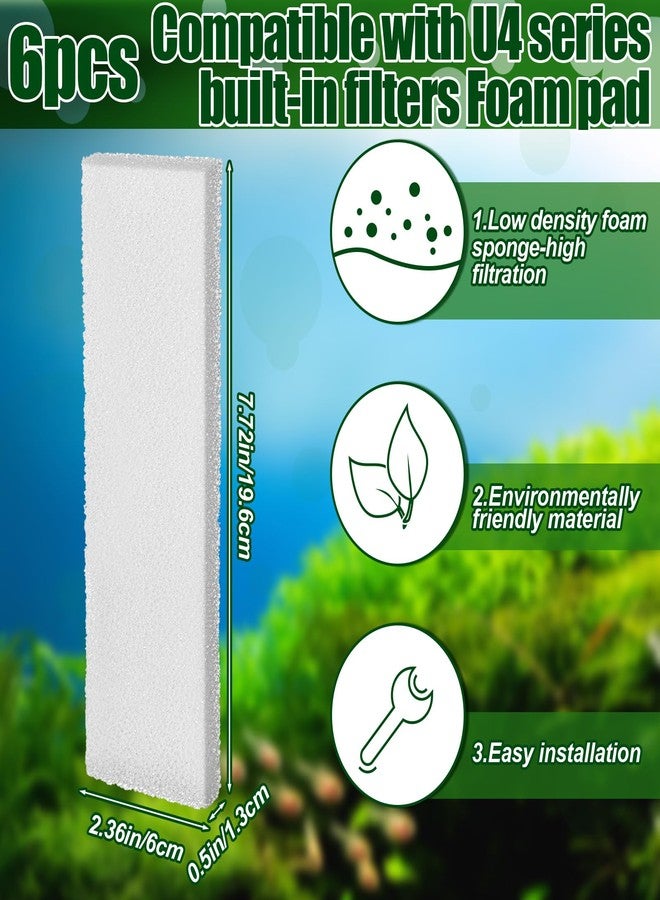 Pangda 12 Pcs Carbon Filter Foam Pads and Foam Filters Compatible with U3 Range of Internal Underwater Sponge Aquarium Underwater Filter Accessories for Internal Replacement Aquarium Fish Tank - Image 2