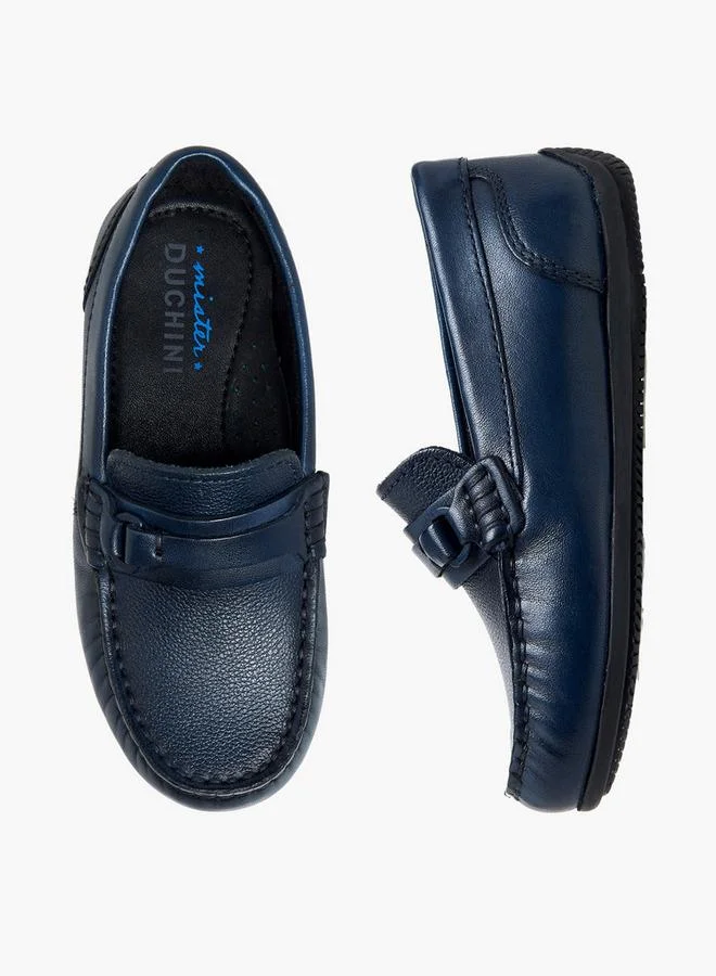 سيد دوتشيني Boys Leather Slip-On Moccasins Ramadan Collection